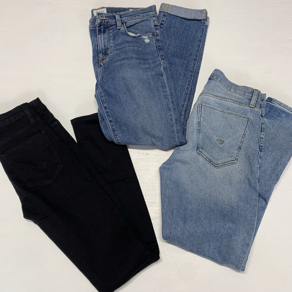 Hudson Lot Of 3 Jeans Lana, Natalie Boyfriend, Nico Super Skinny Women Size 24